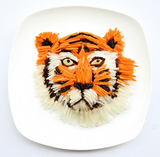 Salada Tigre Decoração com comida