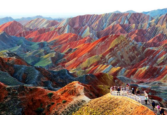 Montanhas coloridas na China
