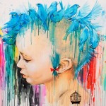 Punk Birds: aquarela grunge e crua da artista russa Lora Zombie