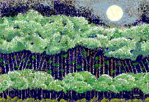 Idoso pintor digital