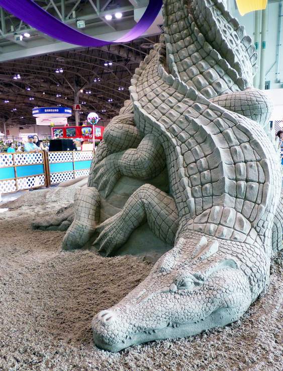Escultura de crocodilos