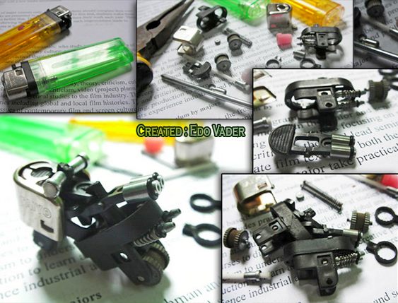 Moto miniatura reciclada