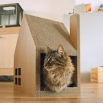 Projeto Krabhuis para casinha de gato feita com papelão reciclável