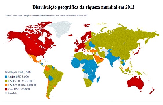 Geografia da riqueza no mundo