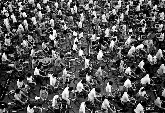 Congestionamento de bikes na China