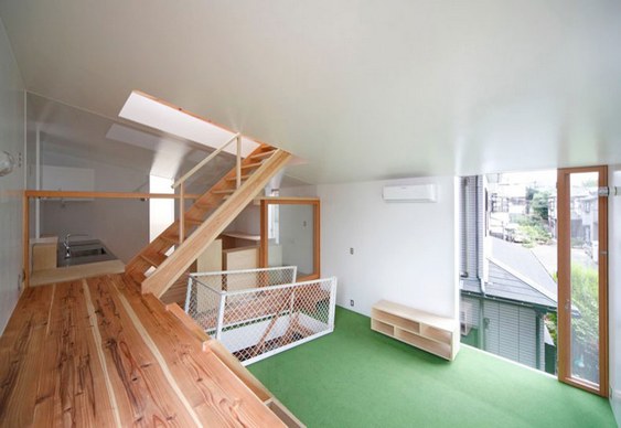 Casa terreno estreito Sala e quarto de casa pequena