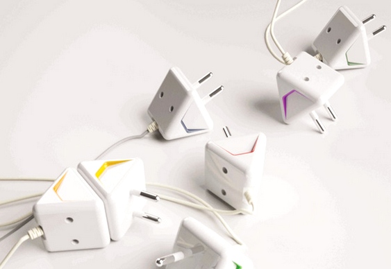 Multi Plug Triangular Tê adaptador de tomadas elétricas