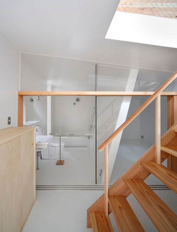 Projeto casa terreno estreito Banheiro de casa pequena