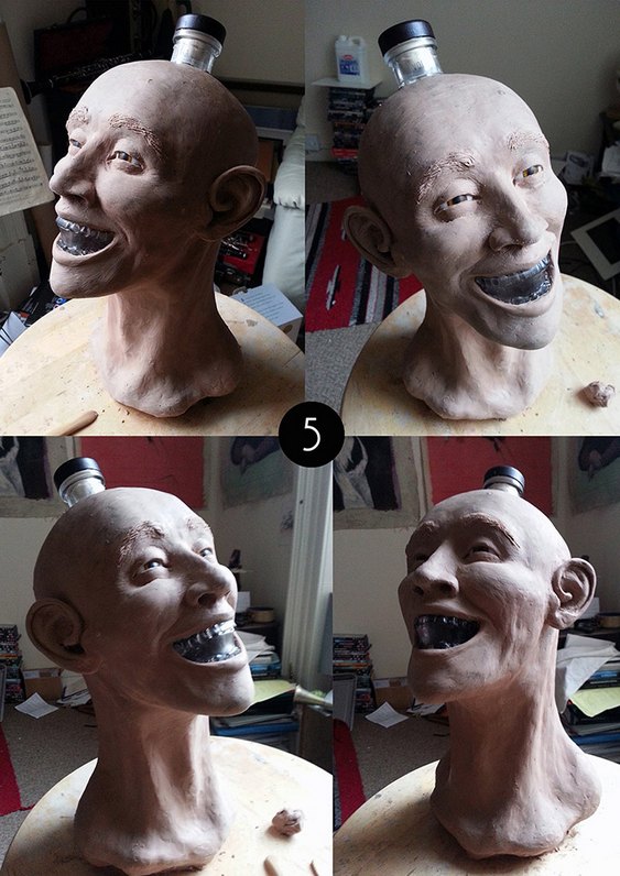 Escultura em garrafa de bebida
