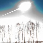 A explosão do meteorito que caiu na cidade russa de Murmansk