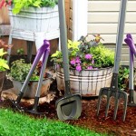 Kit com ferramentas de jardinagem em módulos intercambiáveis