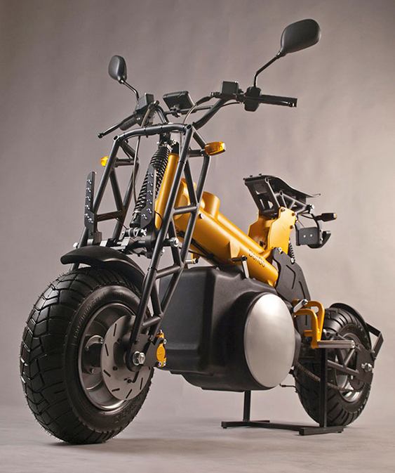 Moto elétrica e a gasolina