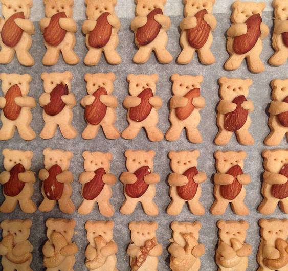 Biscoitinhos com ursos Biscoitinhos de ursos