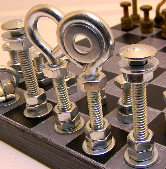 Jogo de xadrez com ferragens