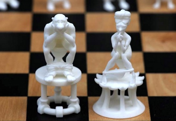 Jogo de xadrez com privadas