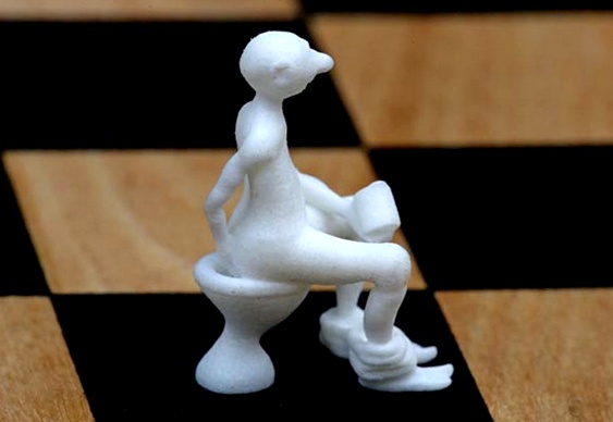 Jogo de xadrez com privadas