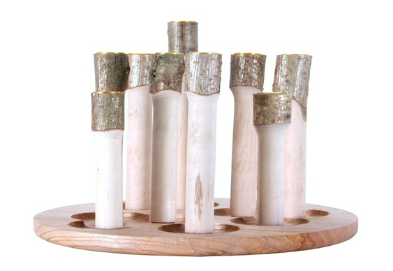 Castiçais rústicos para velas