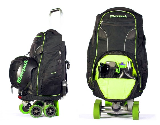Skate acoplado a mochila