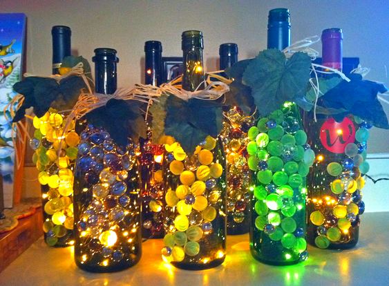 Vinho na decoração de Natal Decoração de Natal para bares
