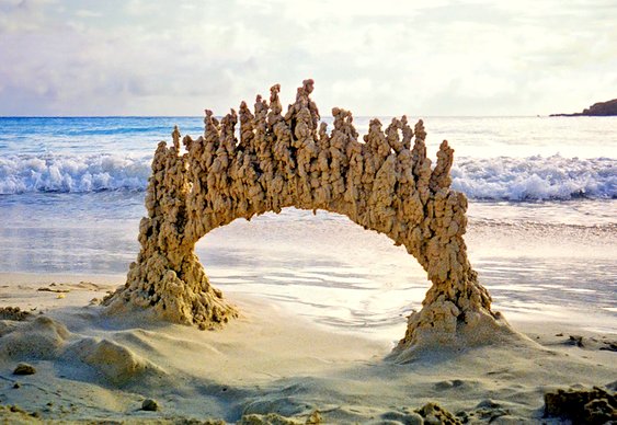 Portal mágico na praia