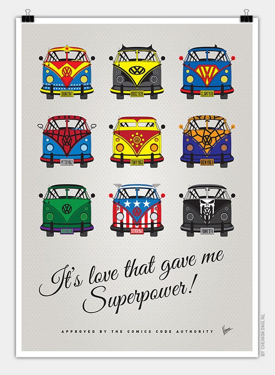 VW Bus Superheroes