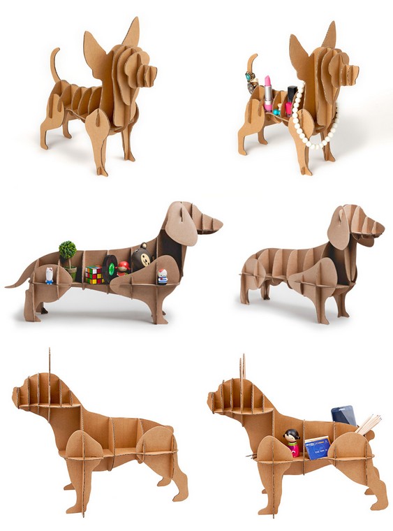 Porta-trecos cachorros Decoração artesanal com cãezinhos