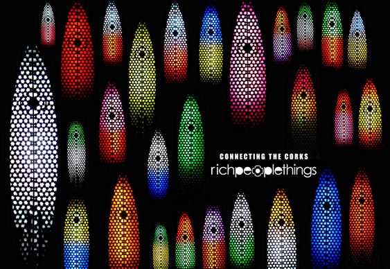 Luminárias com pranchas de surf