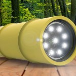Projeto de lanterna alternativa embutida em gomos de bambu