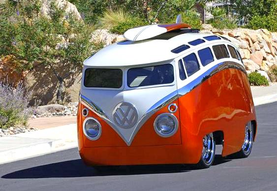 Kombi adaptada para prancha de surfe