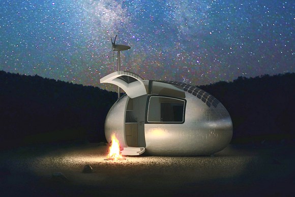 Acampamento noturno Reboque com trailer oval