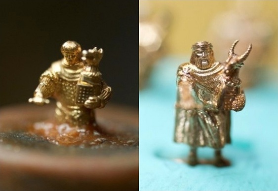 Miniaturas de cavaleiros do rei Artur Relógio lendário