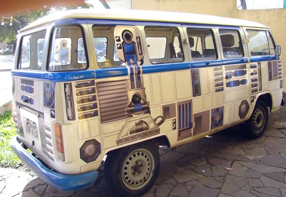 Pintura de Kombi Kombi robô R2D2
