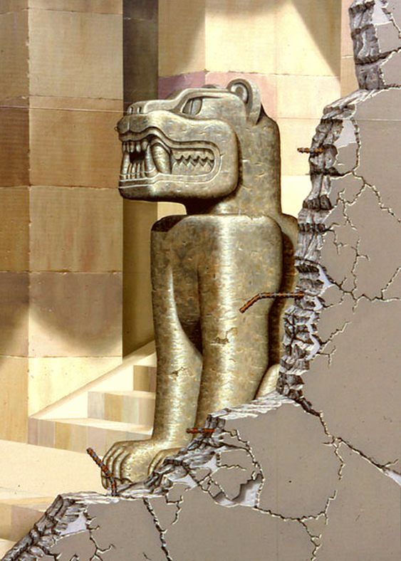 Estátua de fera 3D