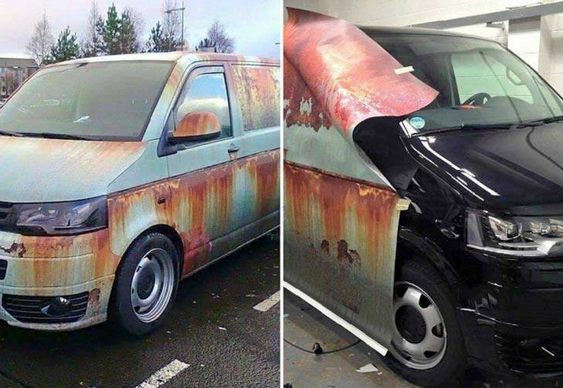 Ferrugem falsa para automóveis