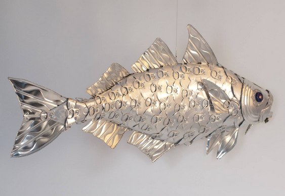 Decoração com peixe Peixinho de metal