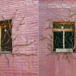 Grade de ferro para janela como hera subindo pela parede