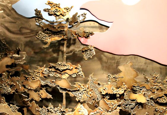 Árvores de metal em 3D Chapas de aço recortadas
