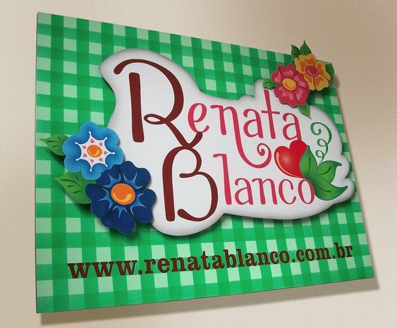 Placa para o estúdio de Renata Blanco
