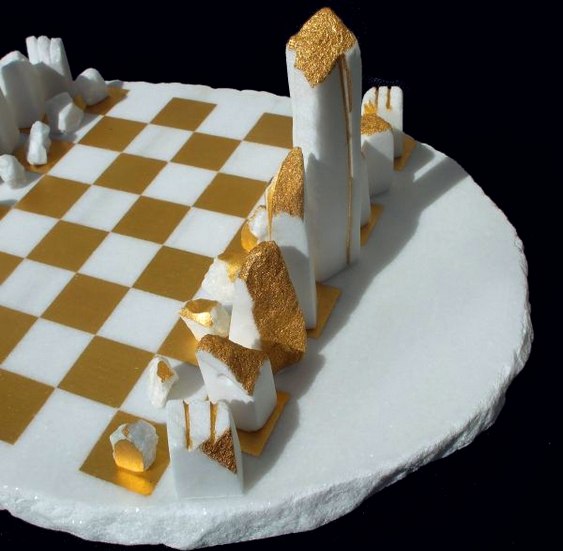 Tabuleiro de xadrez com mármore Monumento Stonehenge