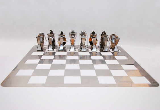 Jogo de xadrez metálico