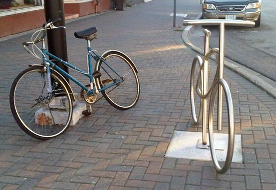 Imitação de bicicleta de metal