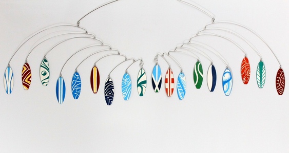 Miniaturas de pranchas de surfe