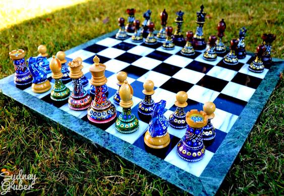 Jogo de xadrez reciclado