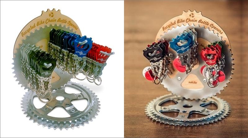Expositor para chaveiros ciclísticos