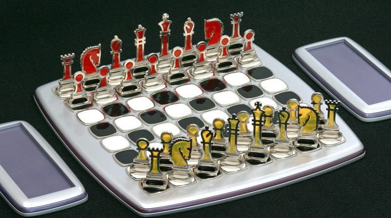 Jogo de xadrez estilo vintage