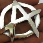 Símbolo do Anarquismo 3D como pingente ou medalhão