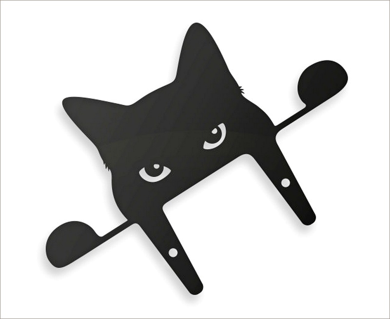 Gato em chapa de aço