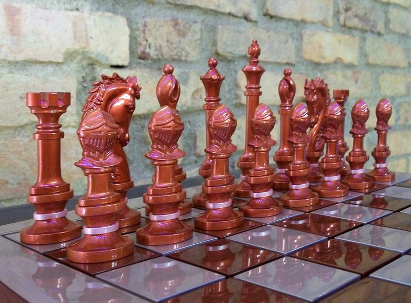 Peças pretas do jogo de xadrez