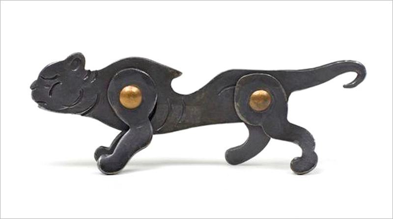 Escultura de gato selvagem