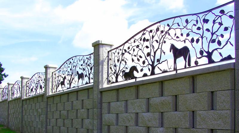 Muro decorado de haras